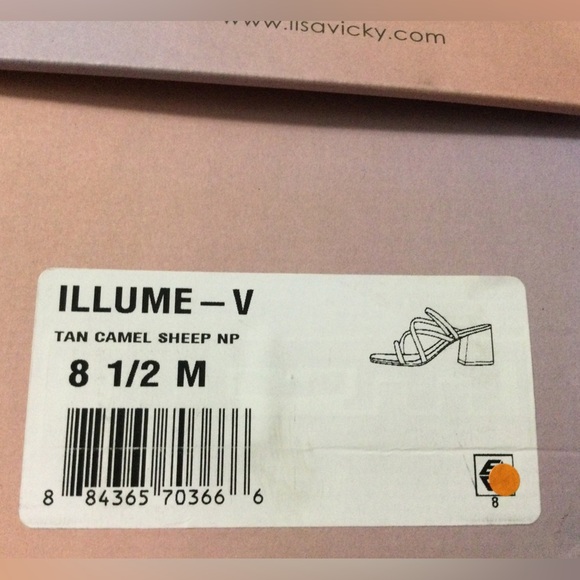 Lisa Vicky Illume Tan Strappy Block Heeled Sandals Size 8.5 - Picture 12 of 12